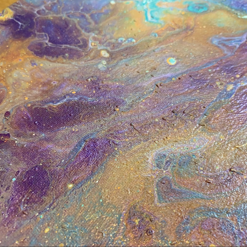 New! Abstract swirl gloss acrylic stretched canvas - Picture 3 of 3